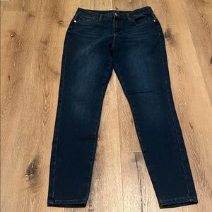Judy Blue Jeans‎ Women's 7/28 Skinny Fit Dark Wash Mid Rise Stretch Denim